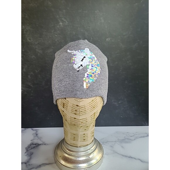 Unicorn Sequin Kids Winter Hat - Picture 1 of 10
